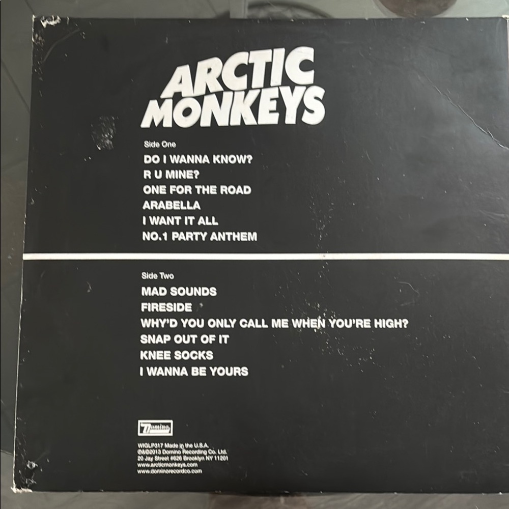Artic Monkeys vinyl record